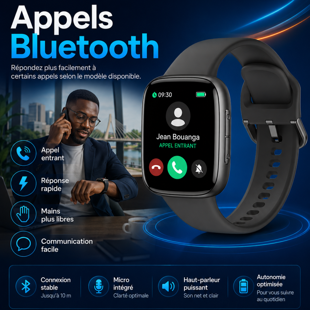 Fonction appels Bluetooth selon le modèle de montre connectée AccessTech