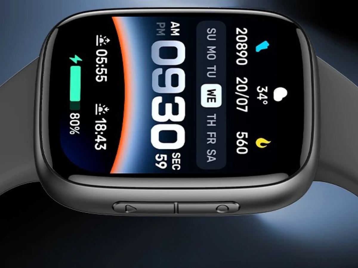 Montre connectée AccessTech avec écran AMOLED en visuel fiche produit