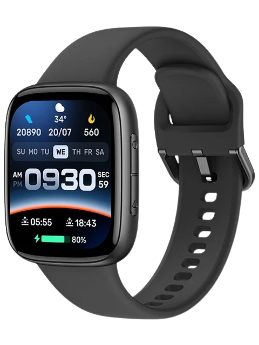 Montre connectée noire AccessTech en packshot premium
